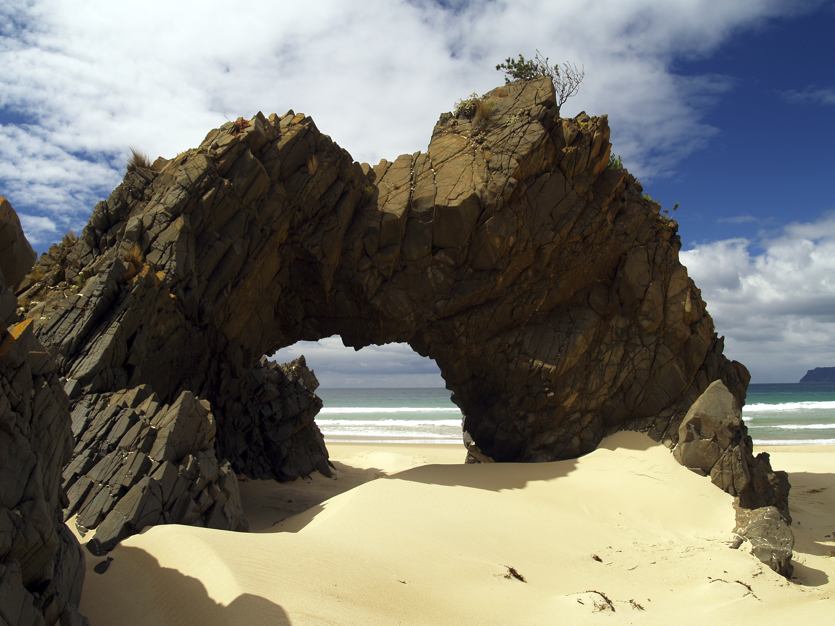 Arch on the beach, Bruny Island, Tasmania