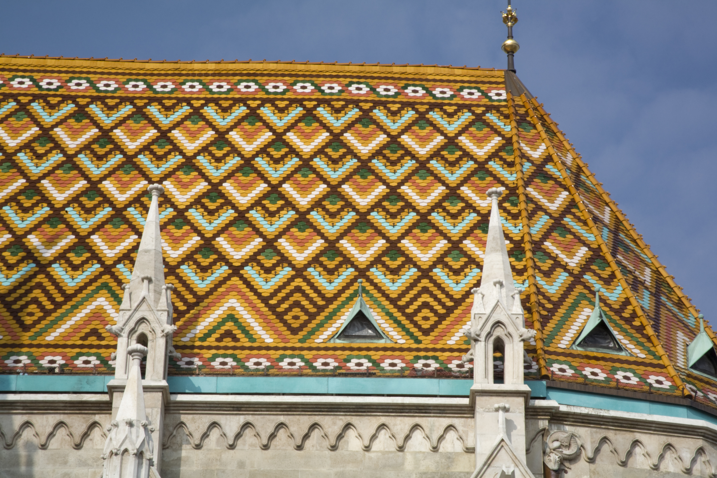 Traditional church roof, Hungary
