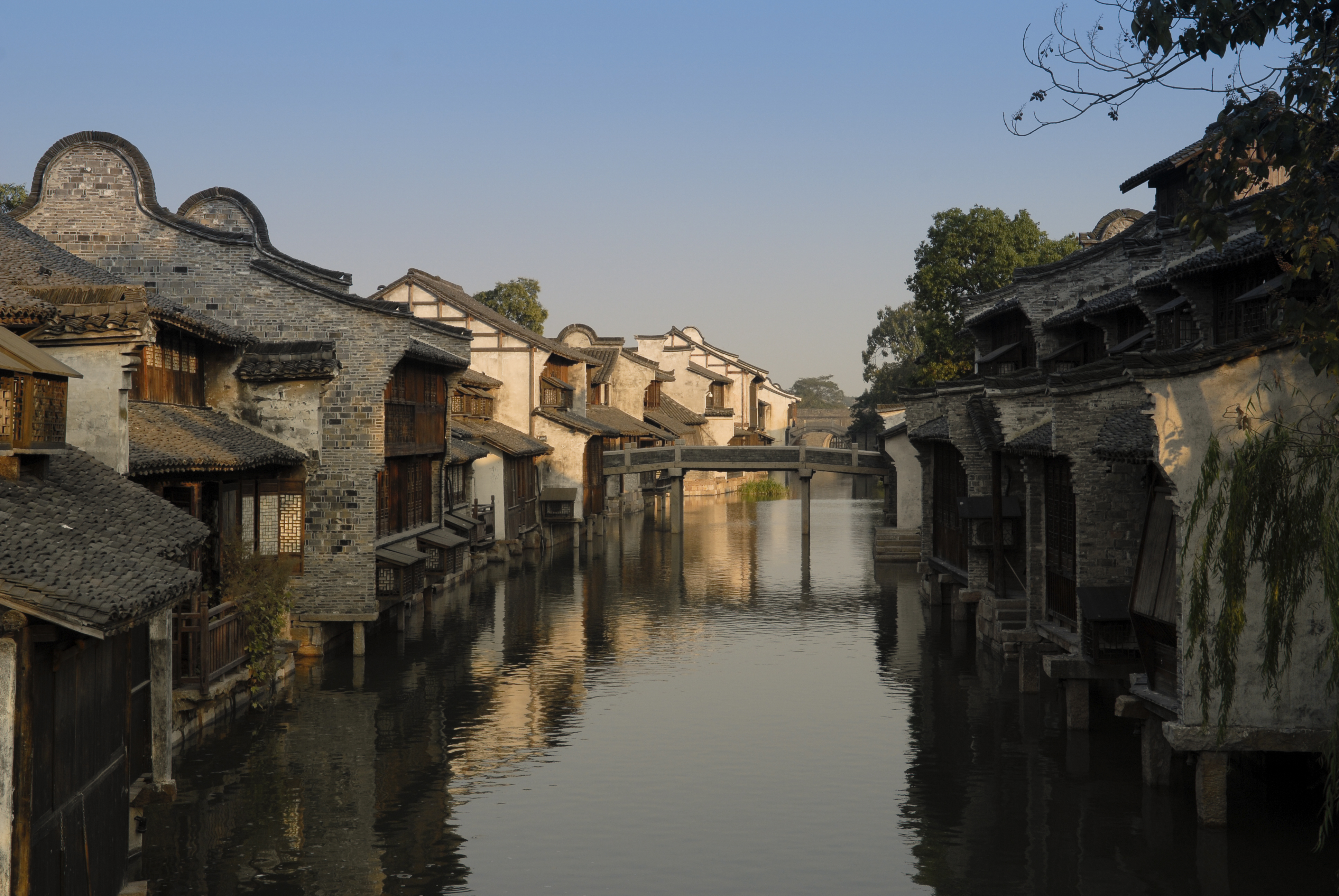 Houses on a canal, Hangzhou