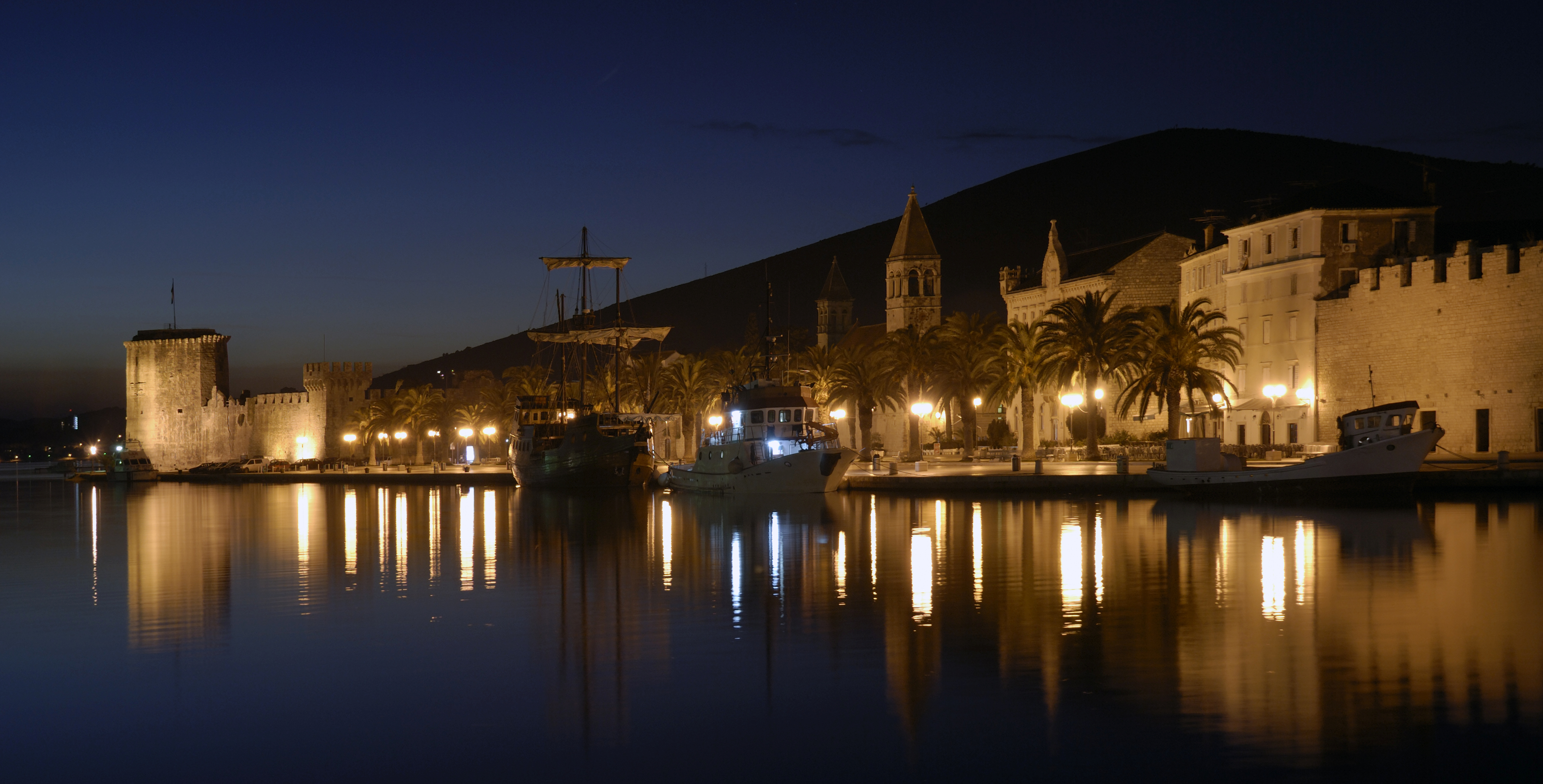 Trogir at night, Croatia