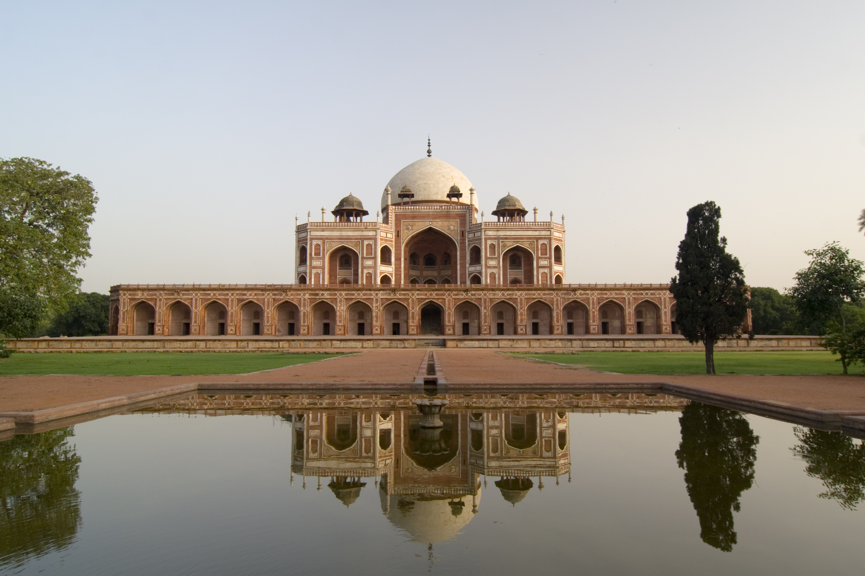 Lake and gerdens at Humayun's tomb, Delhi