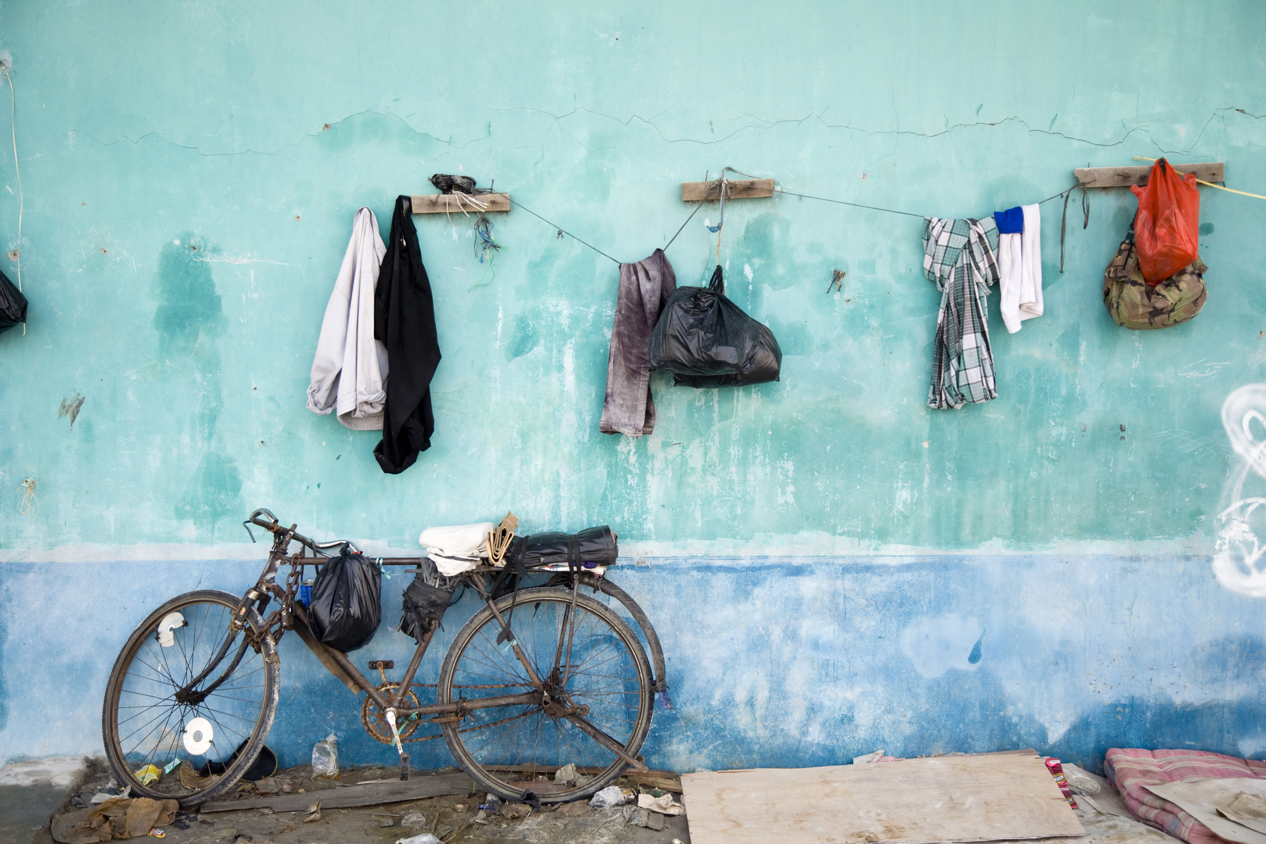 Hanging clothes in Jakarta