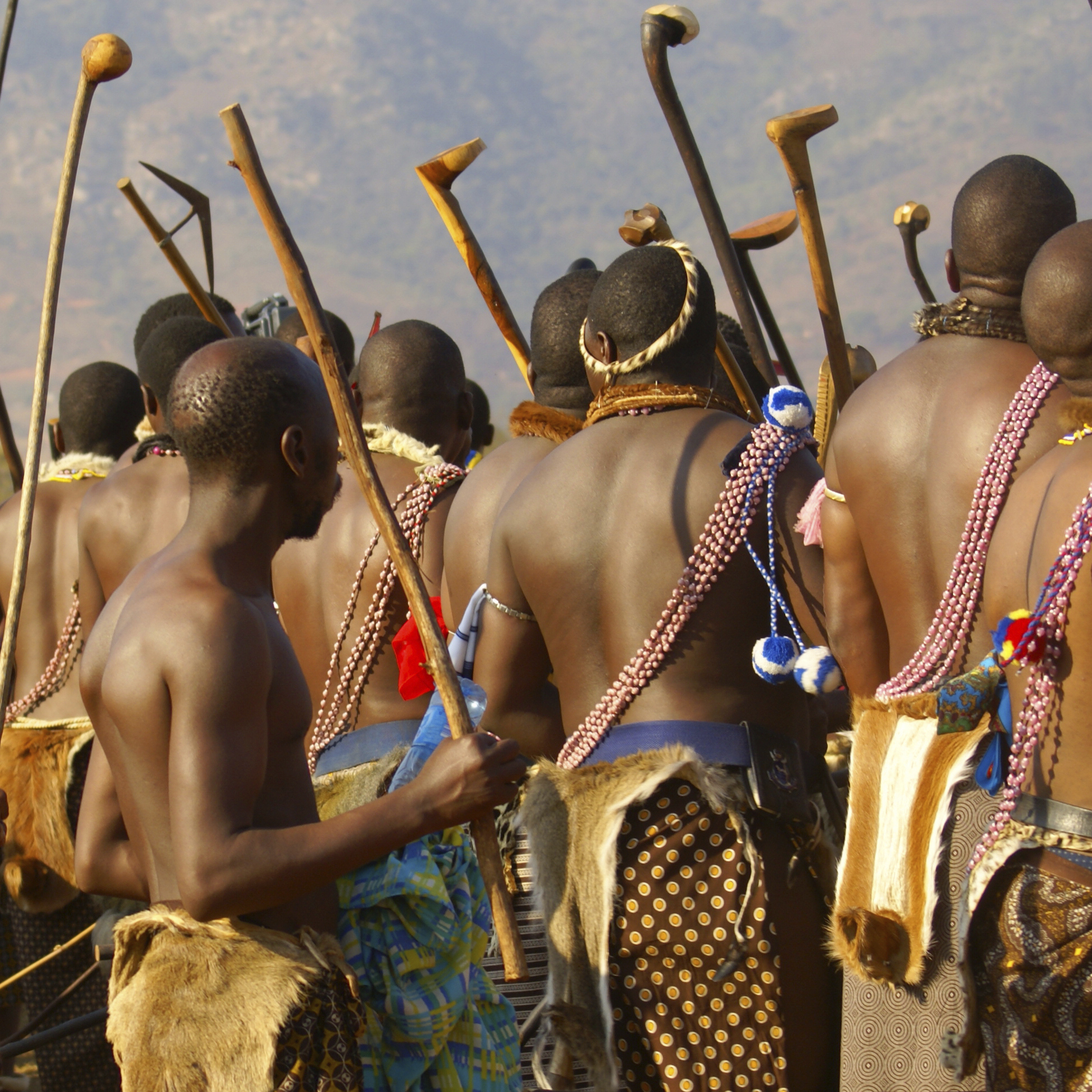 Swazi headmen during Reed Dance, Swaziland