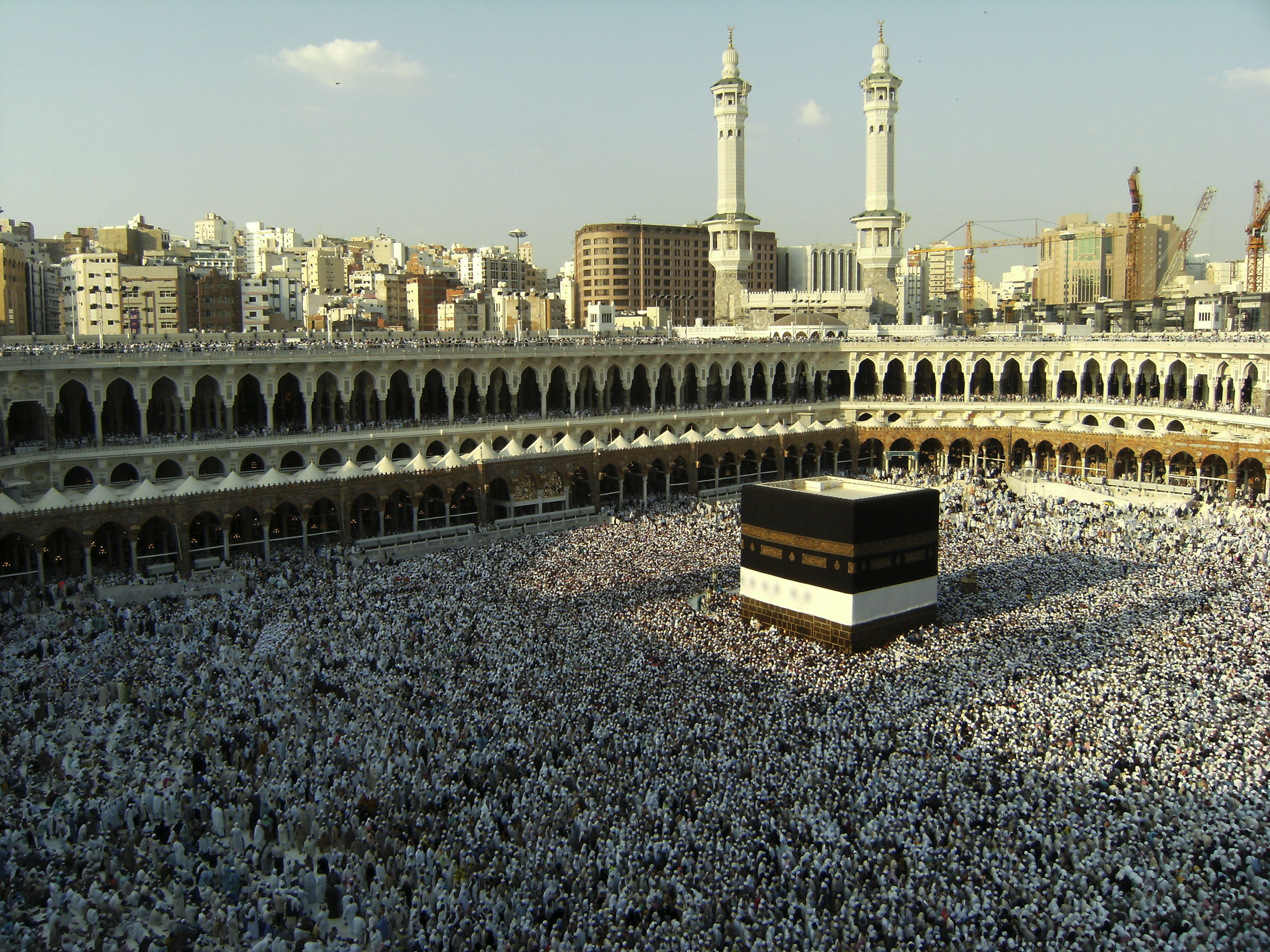 Pilgrims at the Kabbah in Mecca