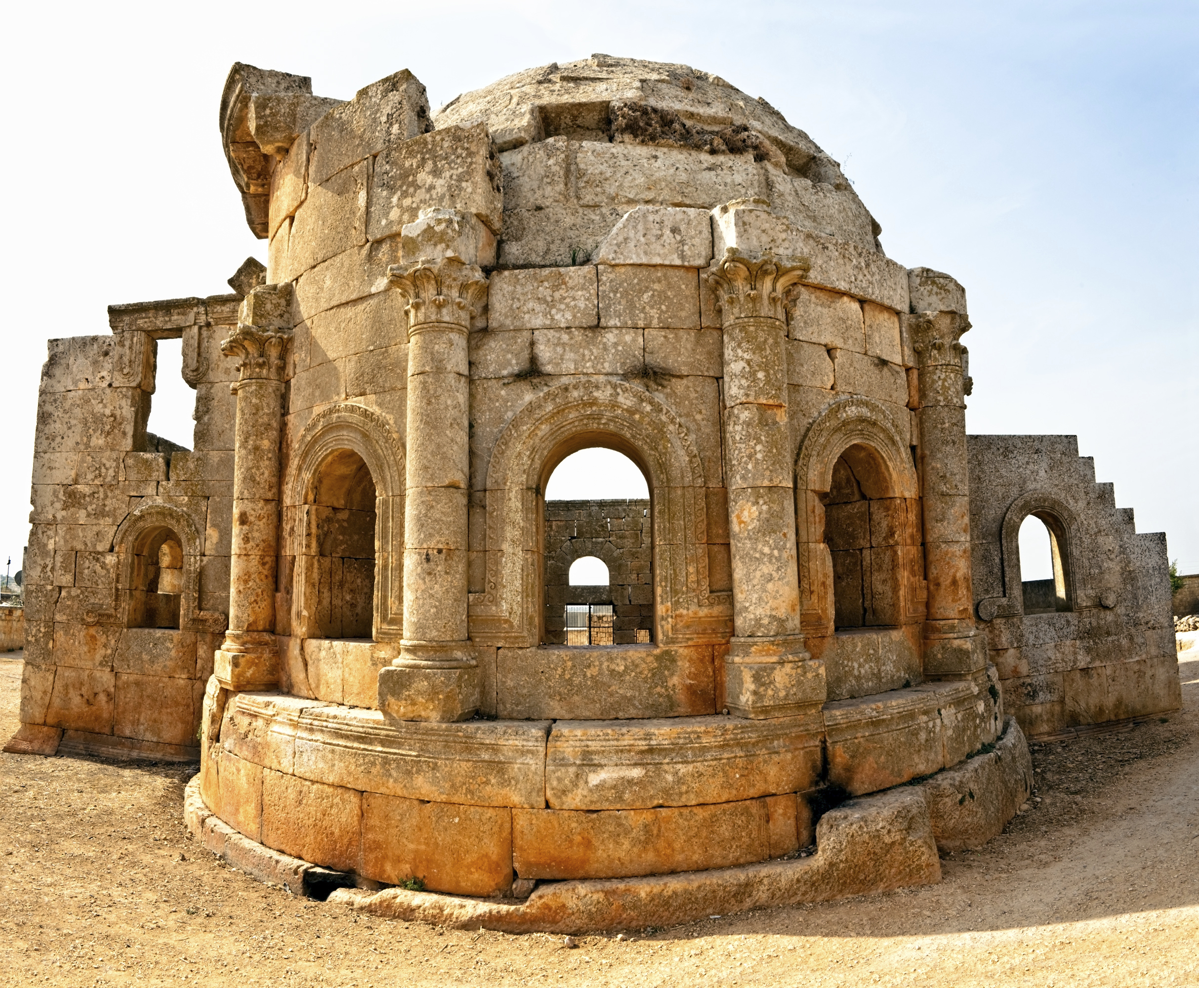 Ancient ruins in the Dead City of Qalb Lozeh, Syria