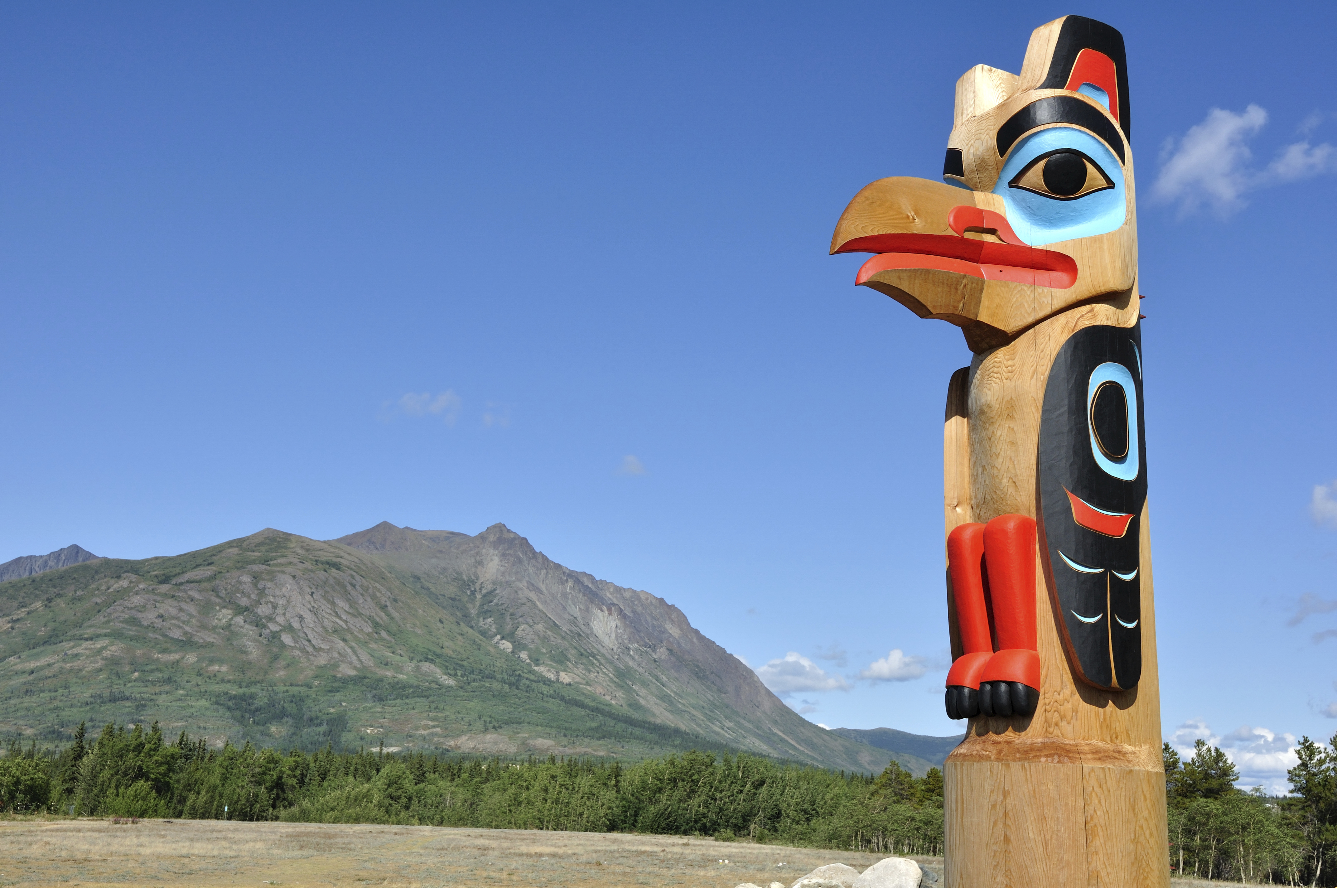 Eagle totem in the Yukon Territory