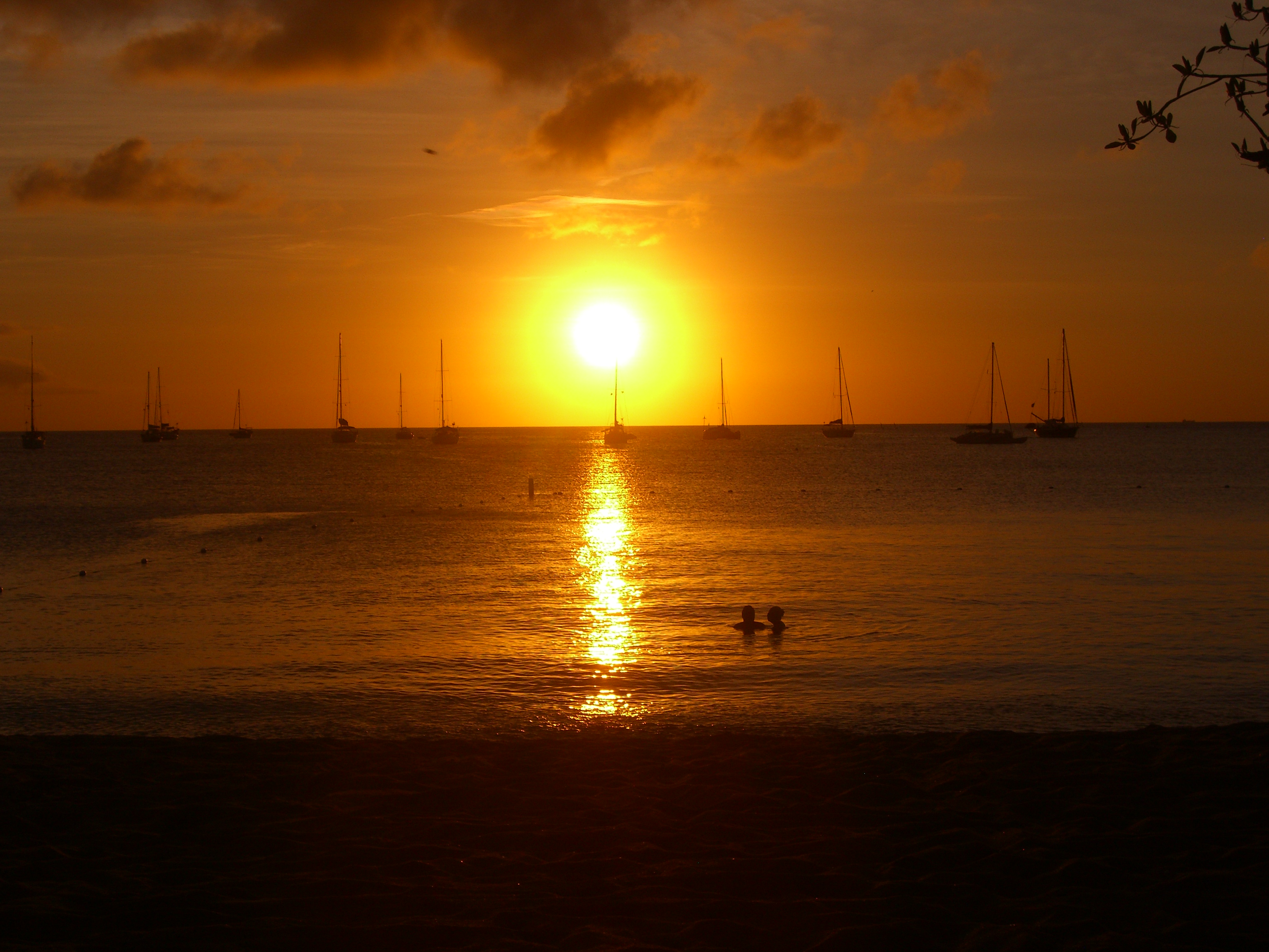 Sunset, Reduit Beach, at Rodney Bay, St Lucia