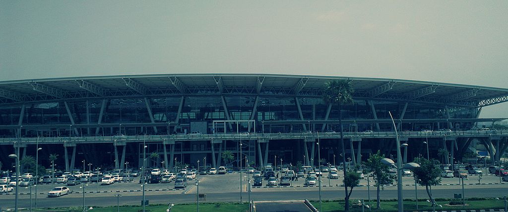 The terminal building