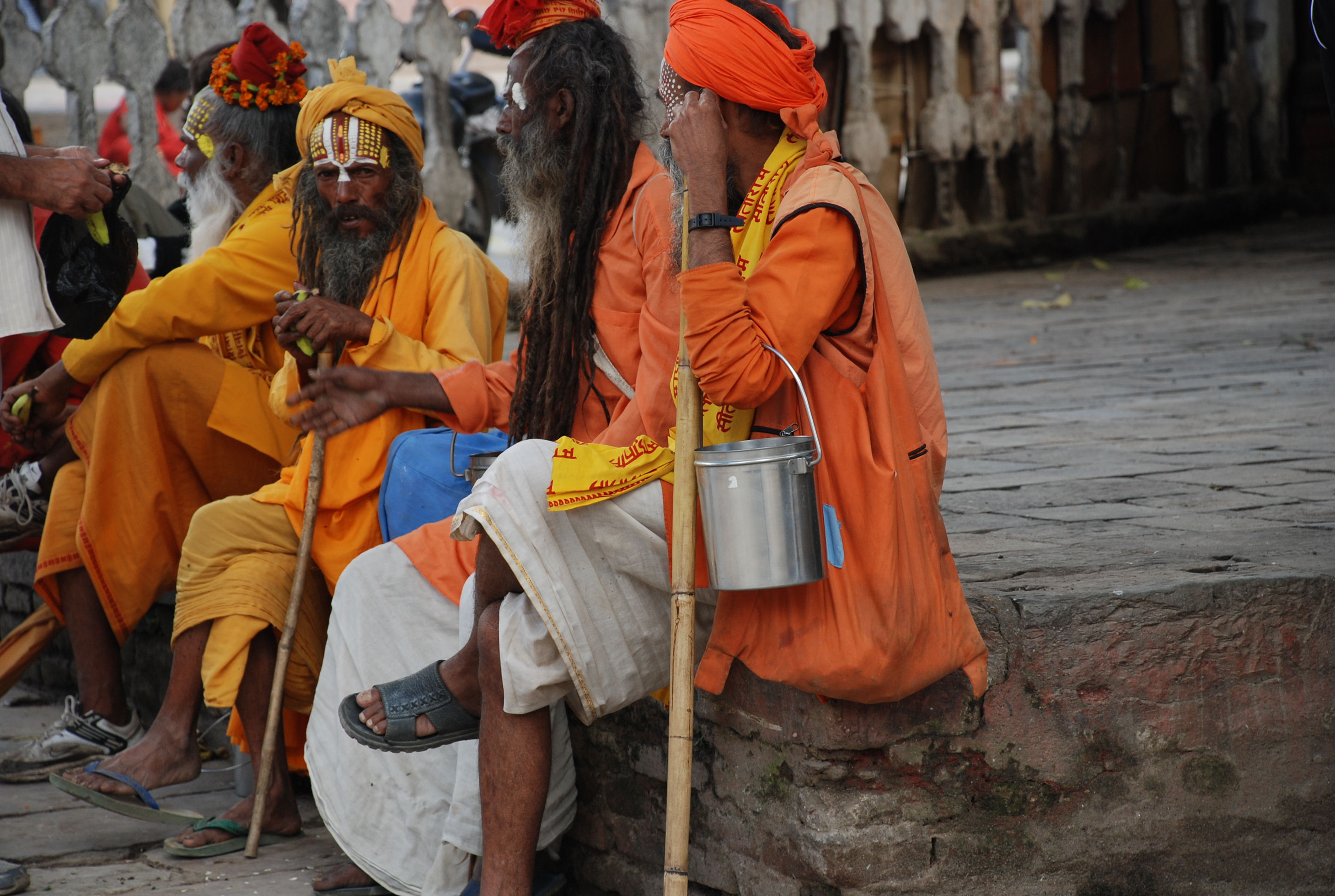 Holy men in Kathmandu, Nepal