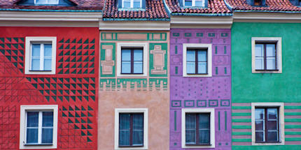 Poznań's colourful townhouses