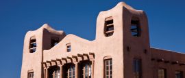 Adobe style buildings of Santa Fe