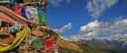 Chorten and prayer flags, Druk Path Trek, Bhutan