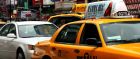Iconic yellow cabs, Times Square, New York