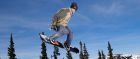 Snowboarder in midair, Colorado