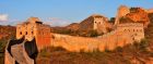 The Great Wall of China at sunset