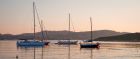 Yachts at dawn in beautiful Sardinia, Italy